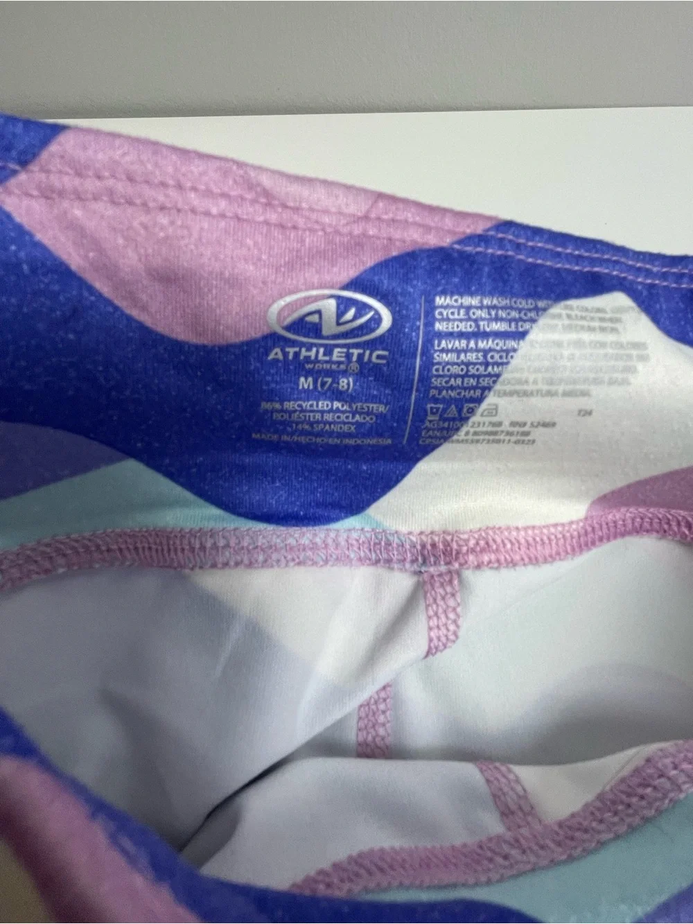Athletic Works Girls Matching Set in Lavender, Blue, Mint & White medium 7-8